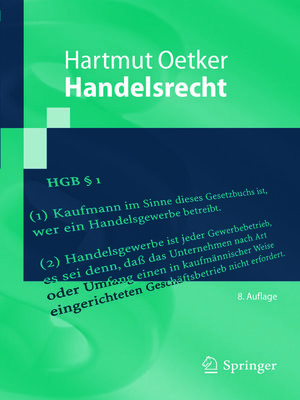 cover image of Handelsrecht